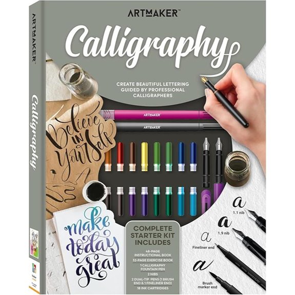 Art Maker Calligraphy Starter Kit with Pens & Ink
