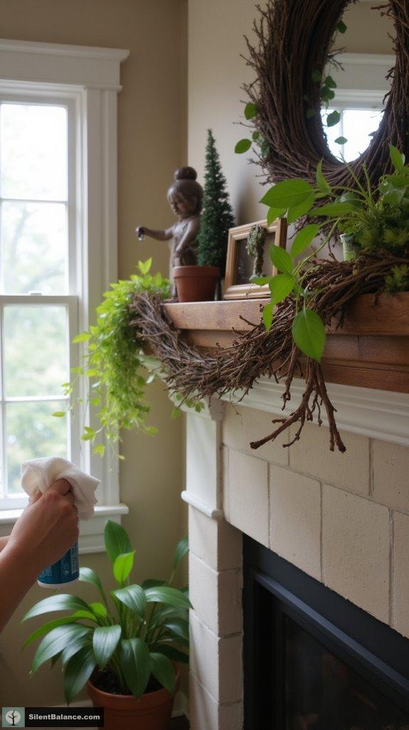 caring for twig garland