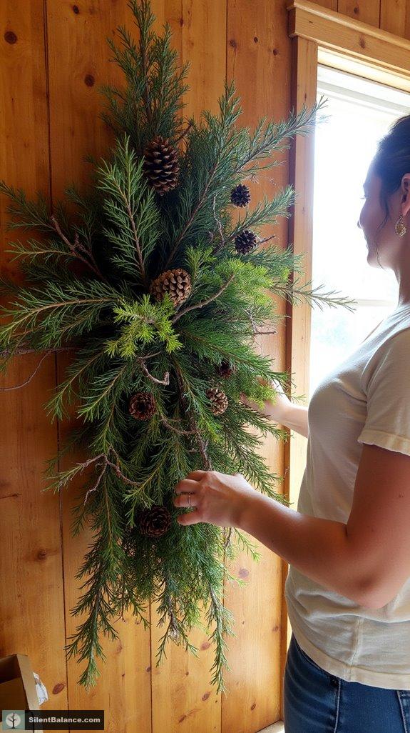 cedar branch cluster decorations
