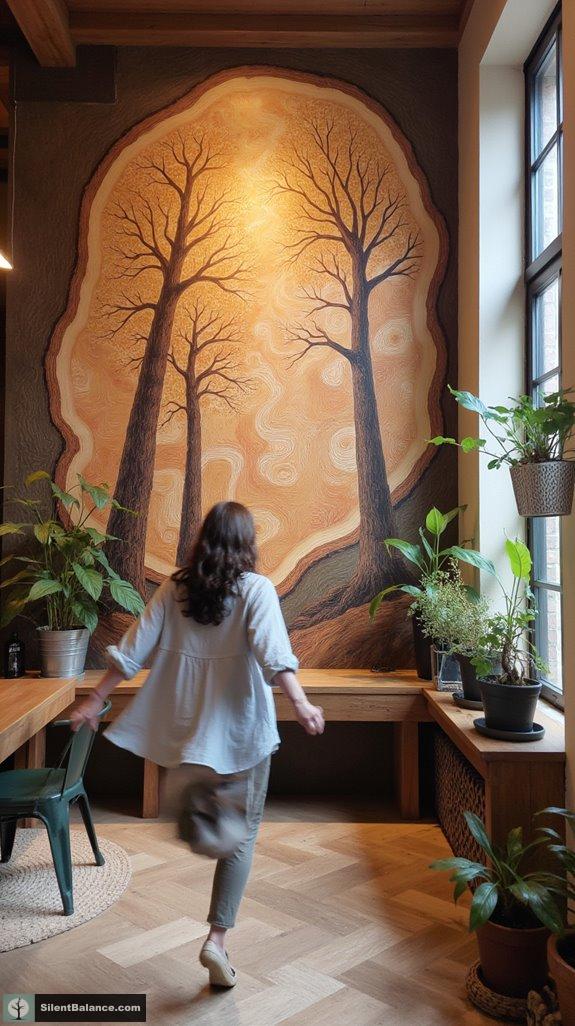 cedar slice nature mural