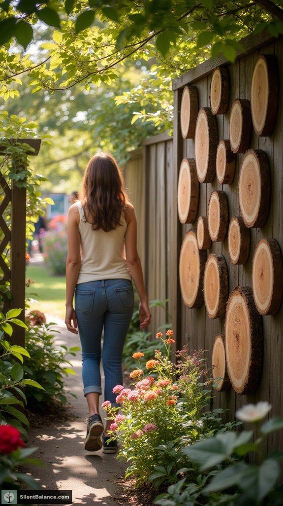 cedar slices enhance outdoor aesthetics