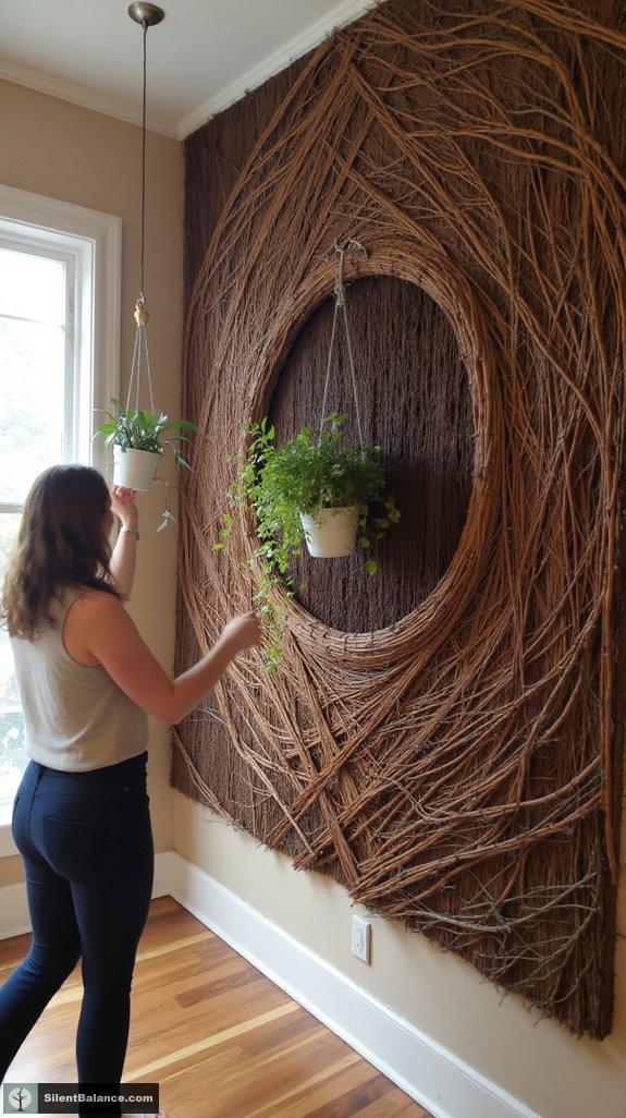 cedar twigs create depth