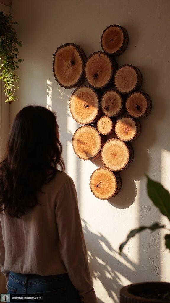 cedar wood slice decor