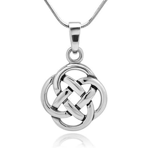 Sterling Silver Celtic Cross Tree of Life Necklace