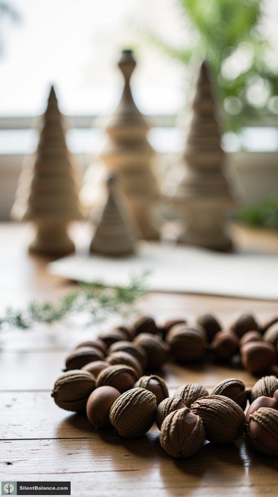 charming acorn wreath centerpiece