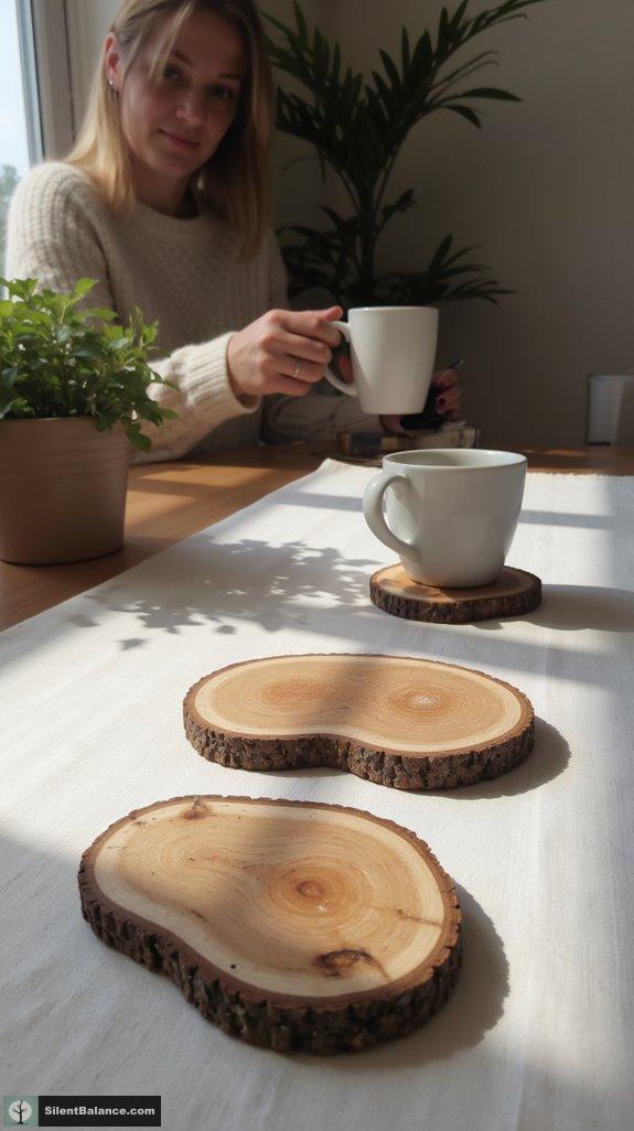 charming eco friendly wood coasters