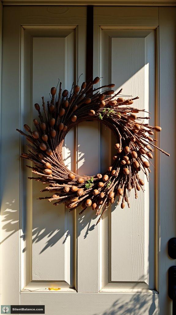 charming rustic acorn wreath