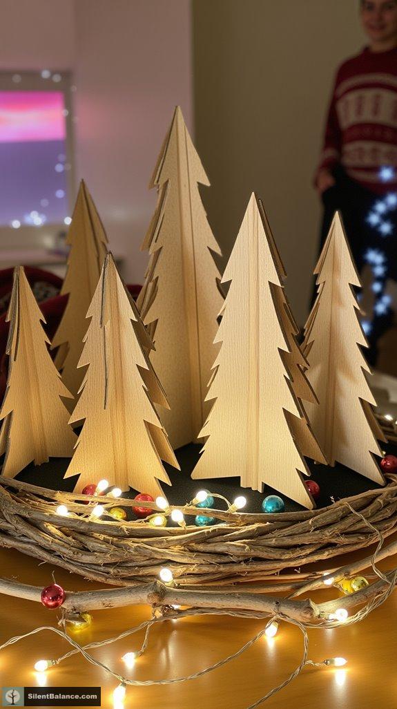 charming wooden mini trees