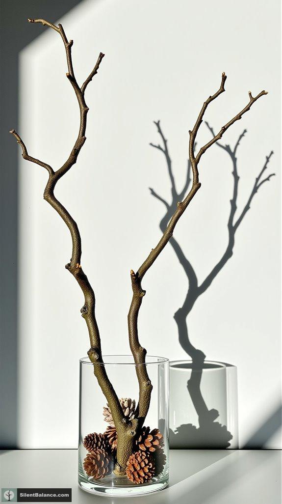 chic pinecone centerpiece creation