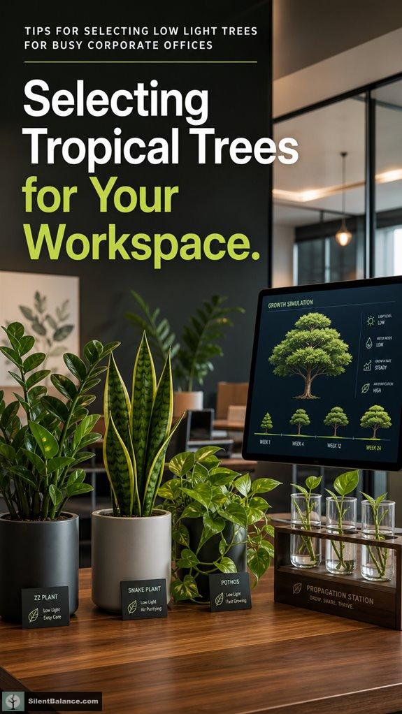 choosing office low light trees