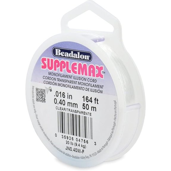Beadalon SuppleMax Clear Beading Cord 50m