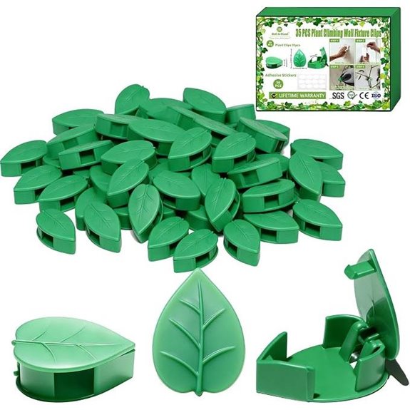 Plant Climbing Wall Clips and Adhesive Sticker Set