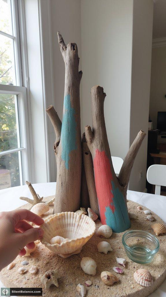 coastal driftwood display ideas