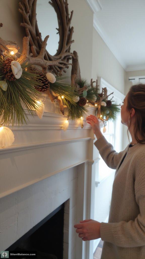 coastal winter decor garland