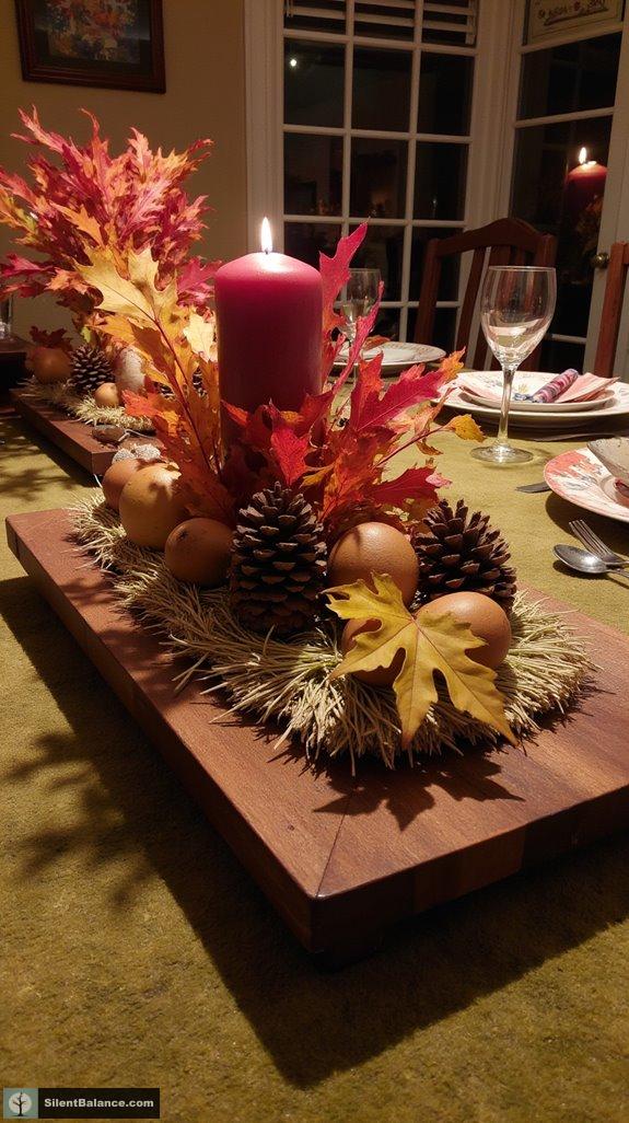 cohesive fall decor groupings