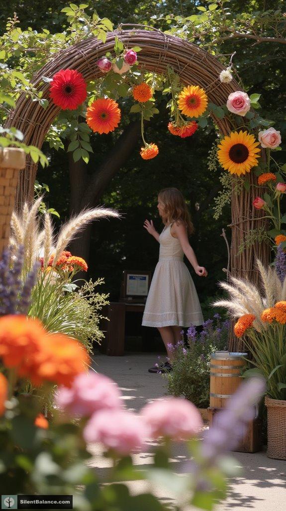 colorful dried flower arrangements