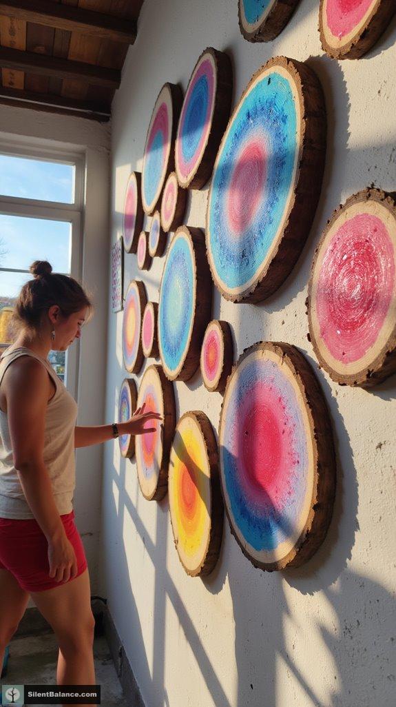 colorful painted wood creativity