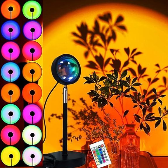 Rainbow Sunset Projector Lamp with 16 Colors