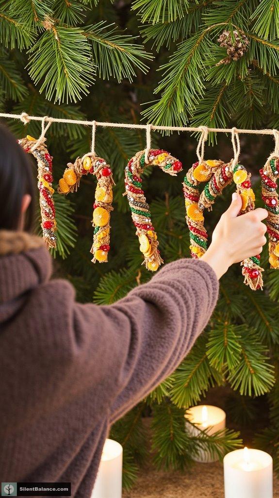 colorful rustic candy canes