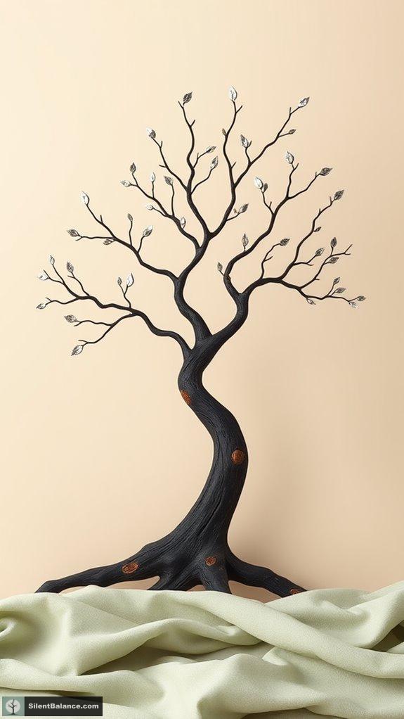 colorful textured tree artwork