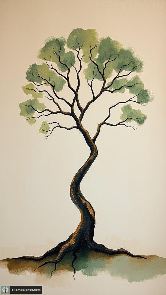 contemporary abstract tree art