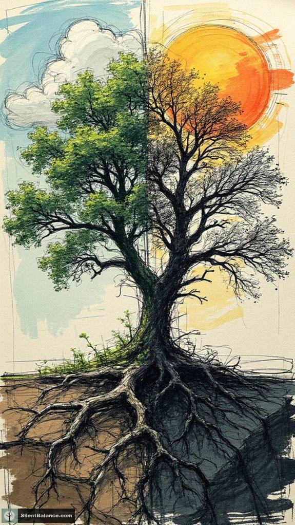 cooperation vs competition in trees