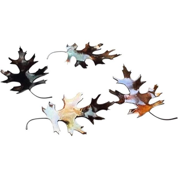 copper bronze oak leaves