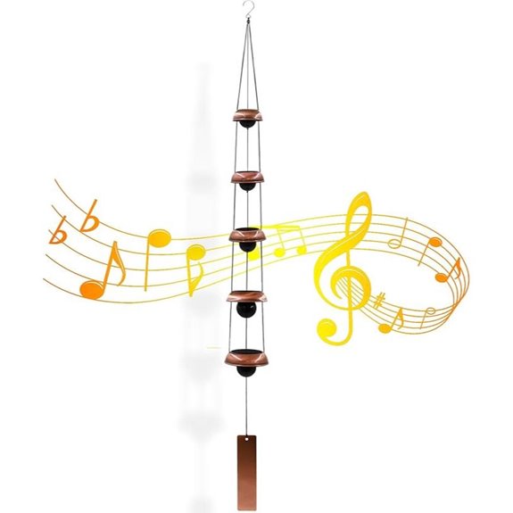 Copper Wind Chimes for Garden and Patio Decor