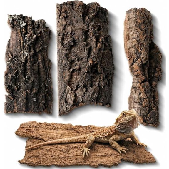 BESPORTBLE Reptile Cork Bark Decor for Terrariums