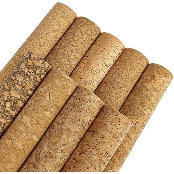 9 Pcs Cork Faux Leather Sheets for DIY Crafts