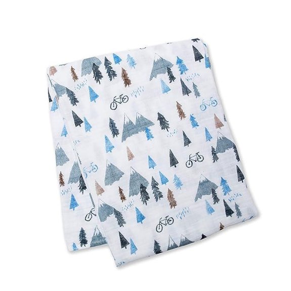 Lulujo Cotton Muslin Swaddle Blanket - Mountain Top