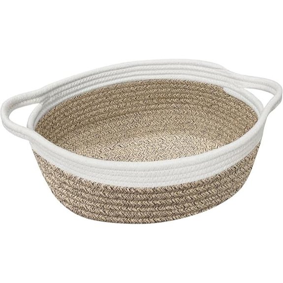 Woven Cotton Rope Gift Basket with Handles