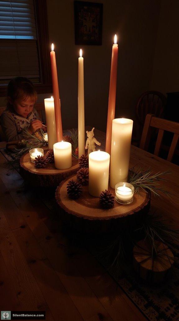 cozy candlelit nature ambience