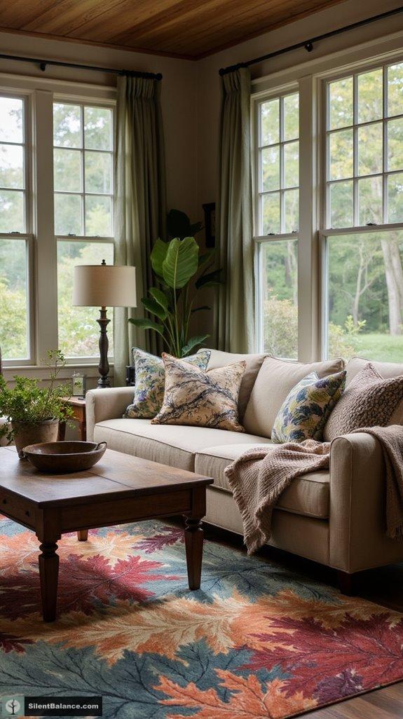 cozy forest themed fabric layers