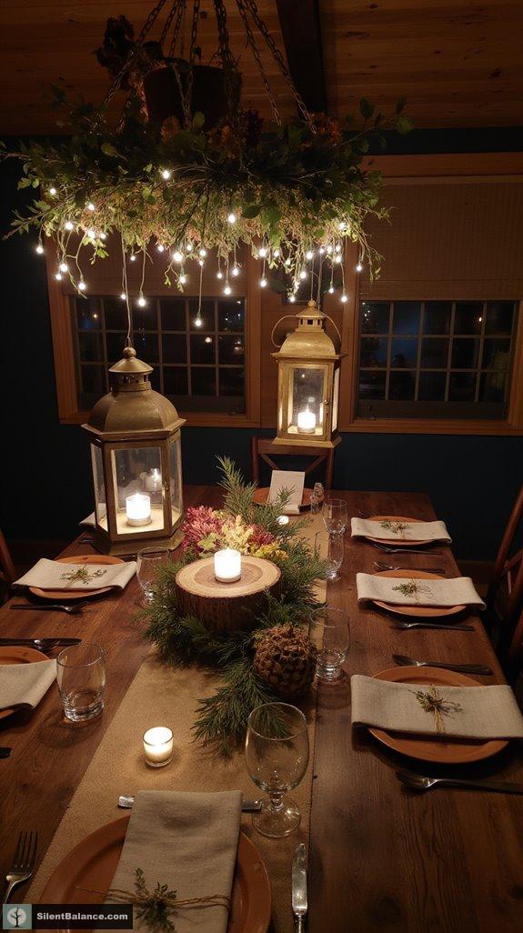 cozy lanterns with string lights