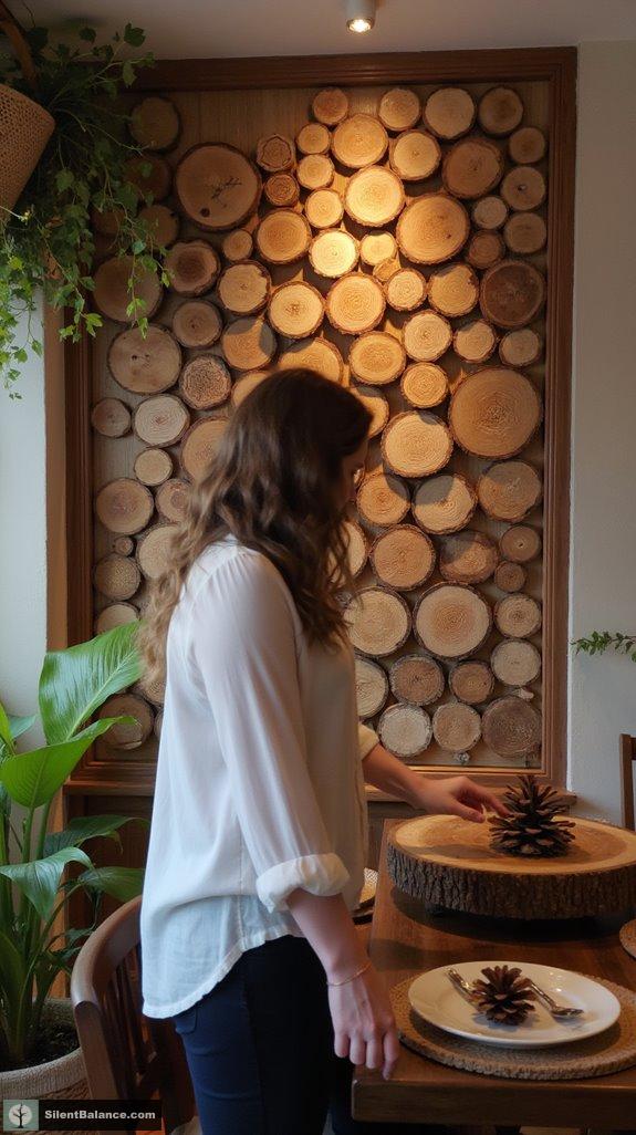 cozy natural wood accents