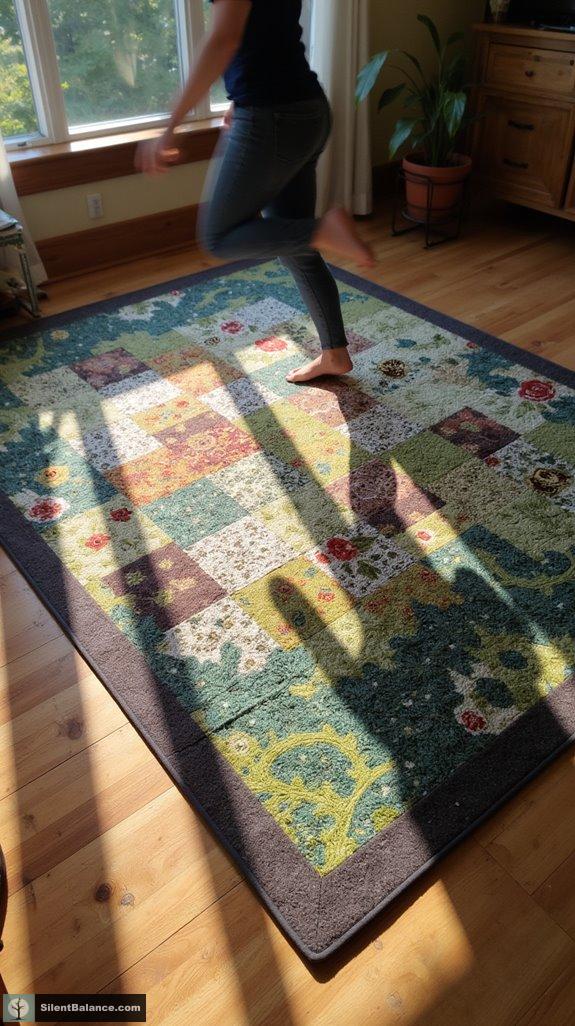 cozy patchwork forest rugs