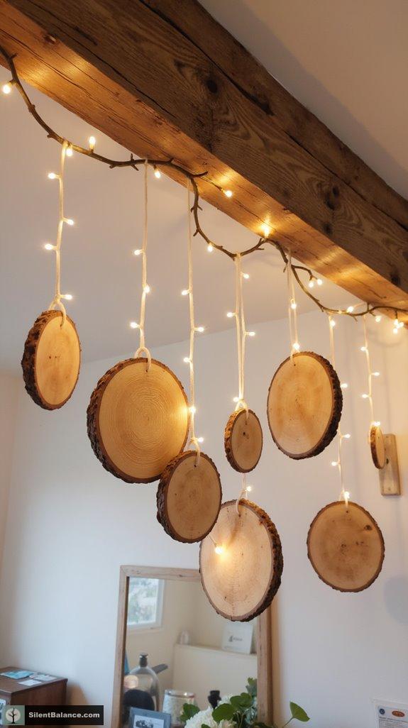 cozy wood slice ambiance