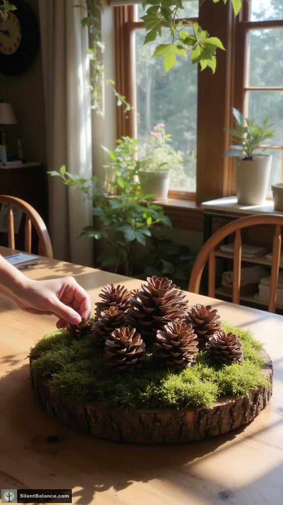 cozy woodland table decor