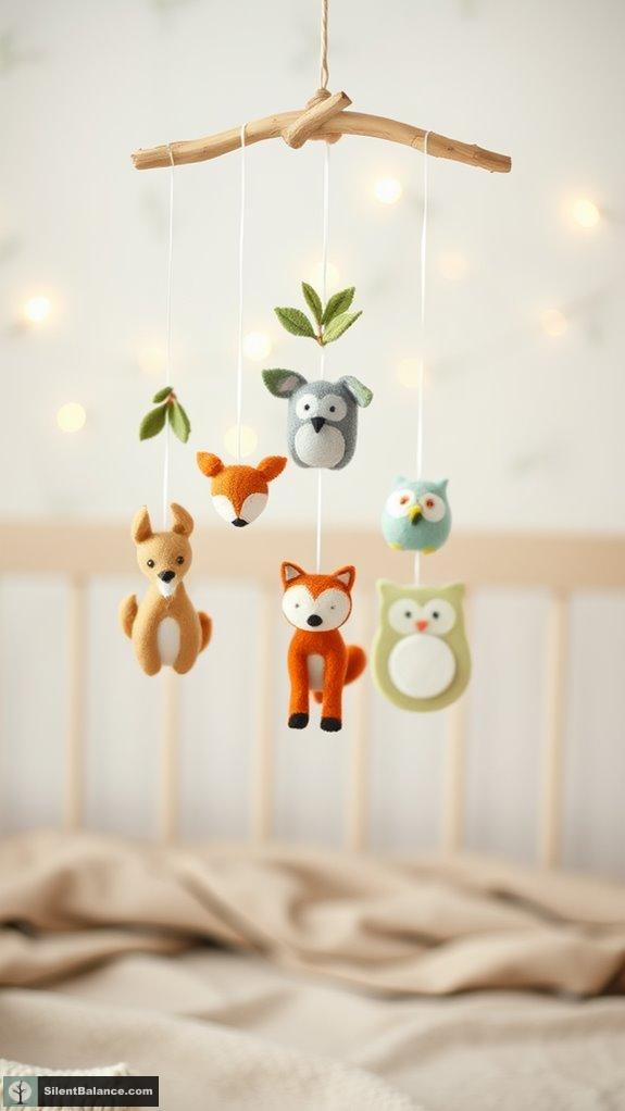 crafted felt animal decor