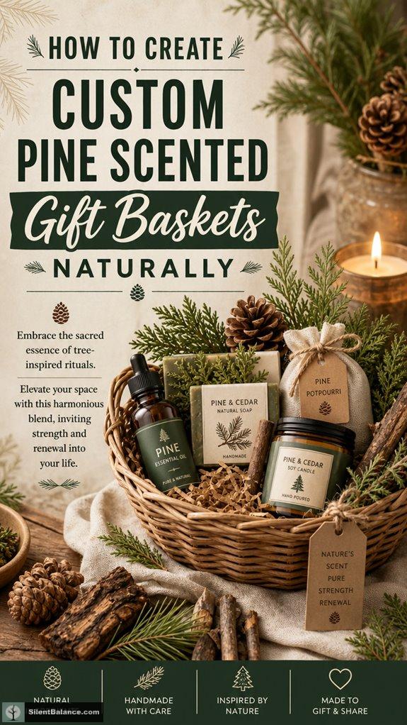 create natural pine gift baskets