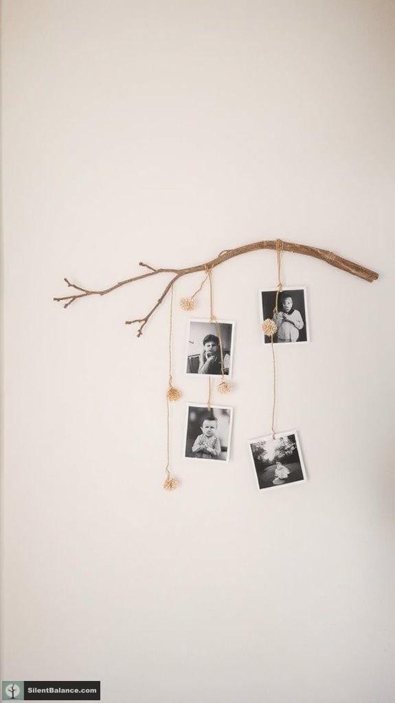 creative branch photo arrangement