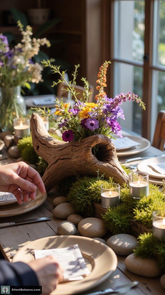 creative driftwood table decor