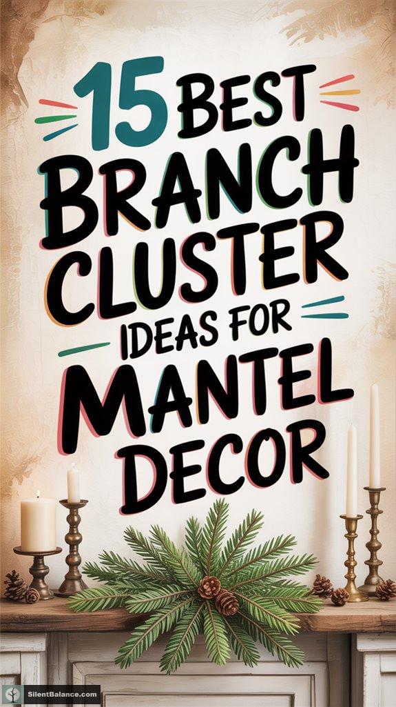 creative mantel branch decor