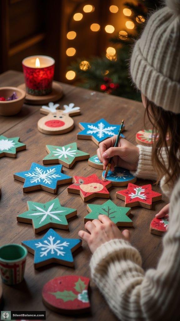 creative painted wood ornaments
