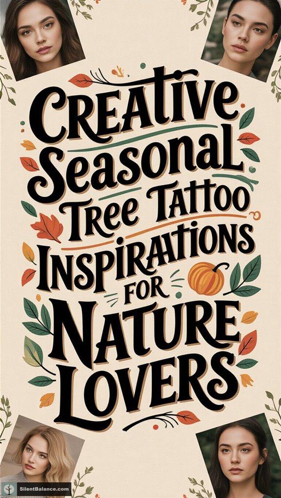 creative seasonal tree tattoos