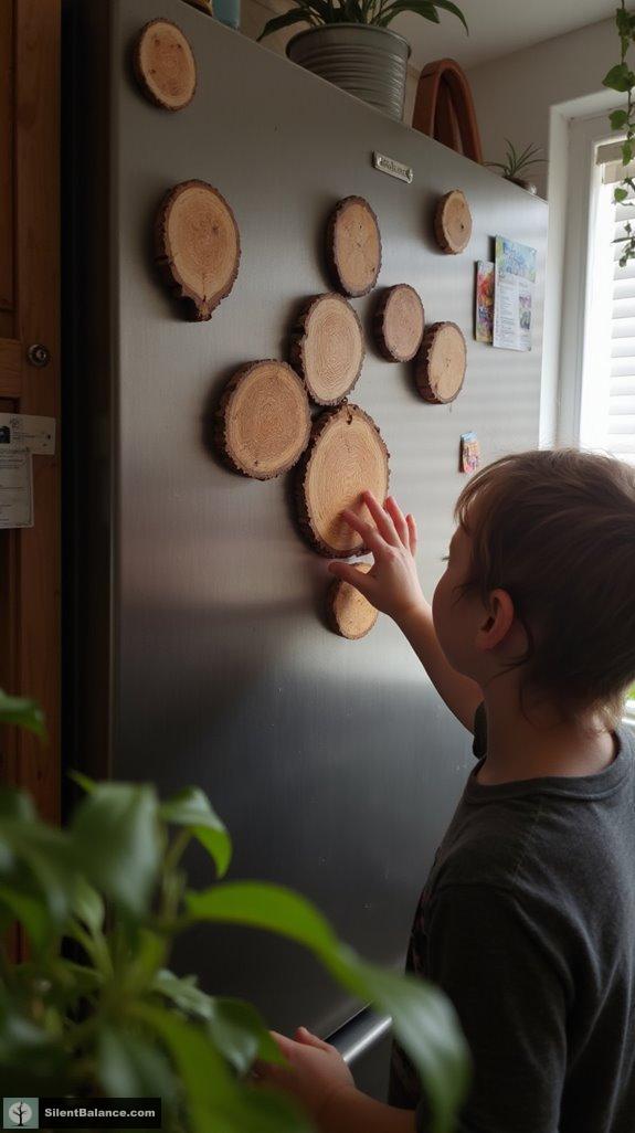 creative wood slice magnets