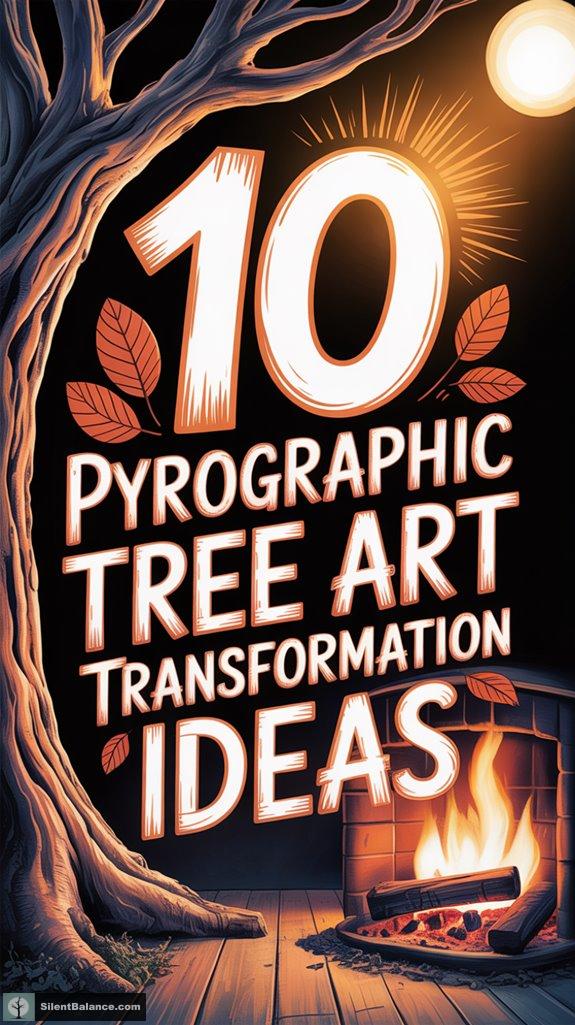 creative woodburning tree designs