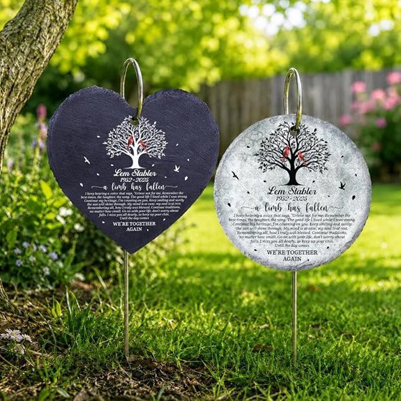Personalized Memorial Garden Stone with Acrylic Stand