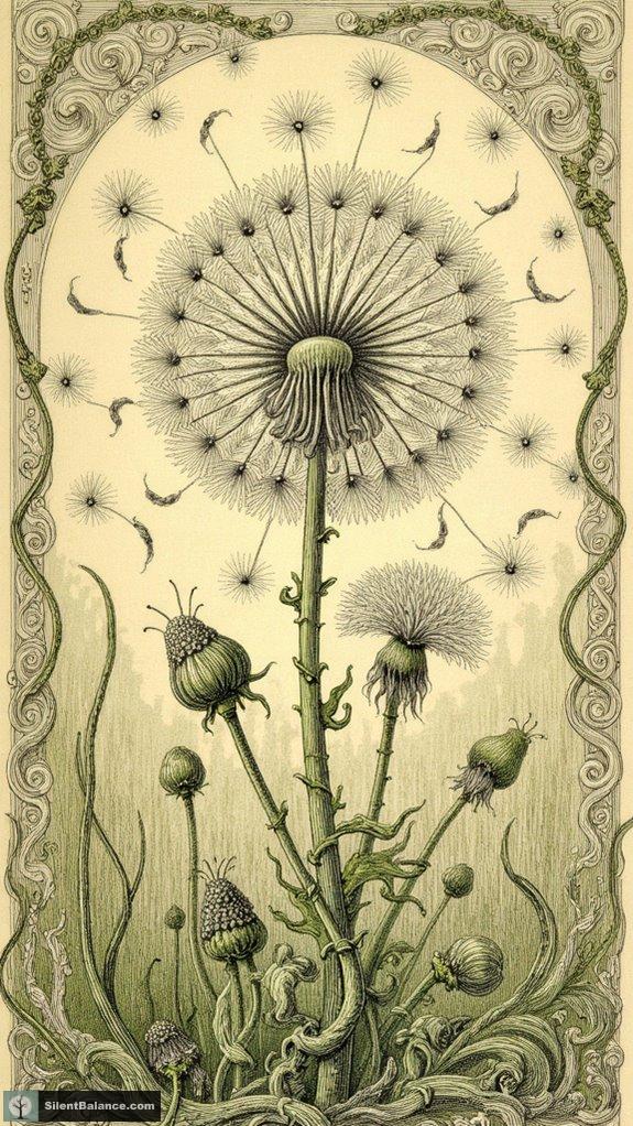 dandelion symbolizes courage and change